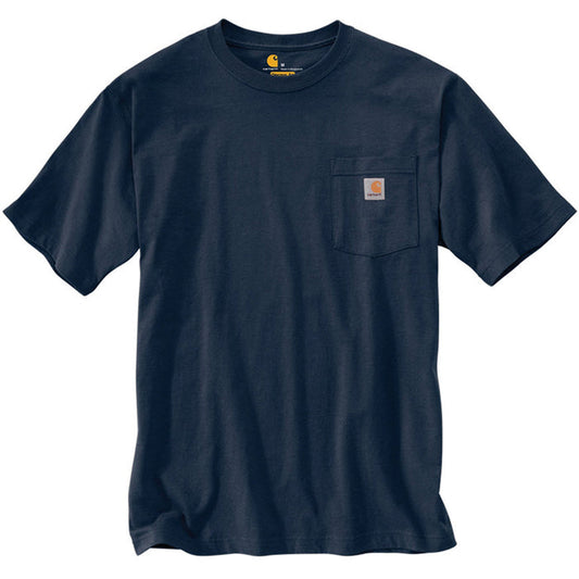 Carhartt K87 loose fit heavyweight pocket t-shirt in navy, front view
