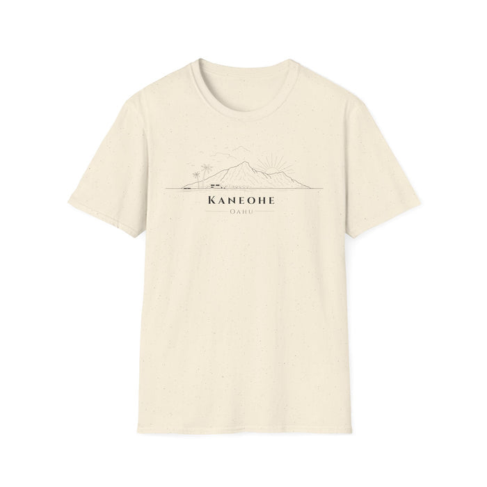 Kaneohe Skyline T-Shirt (black lineart & text)