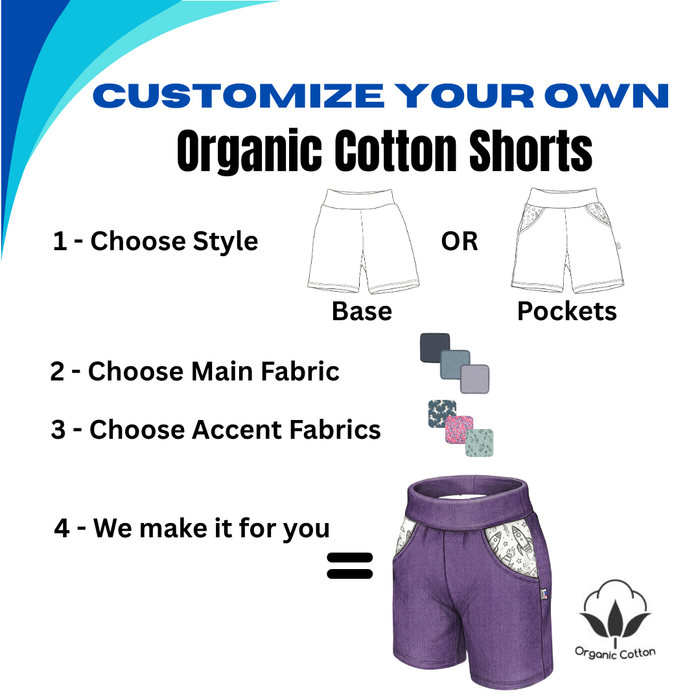 Kids Custom Organic Cotton Shorts