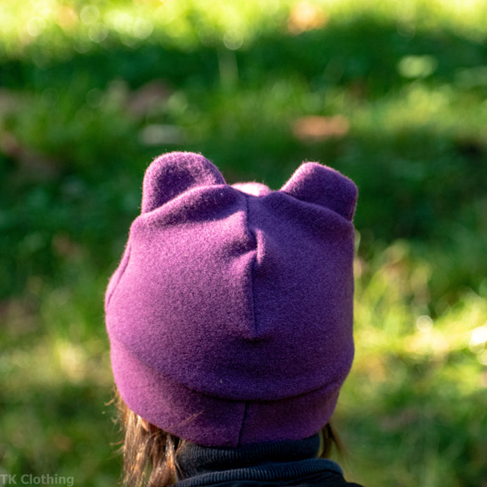 Kids Felted Organic Merino Winter Bear Hat