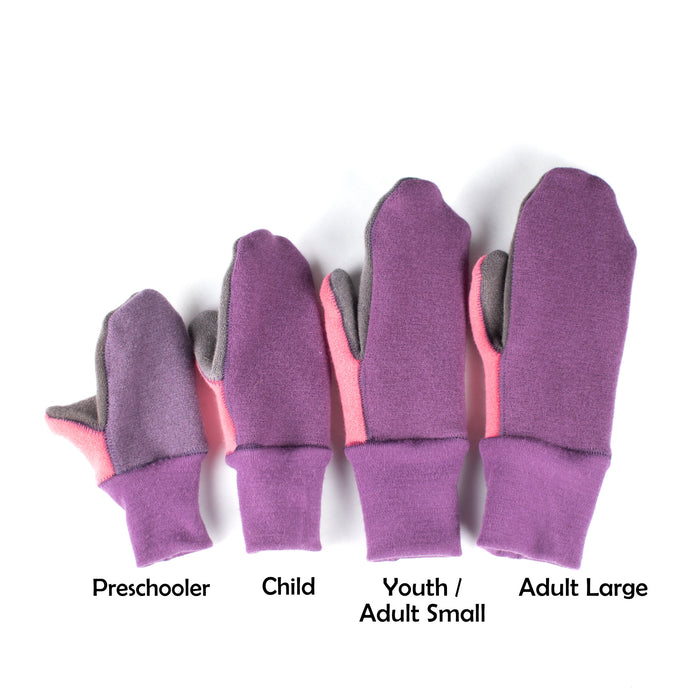 Kids Felted Organic Merino Wool Mitts with Thumbs