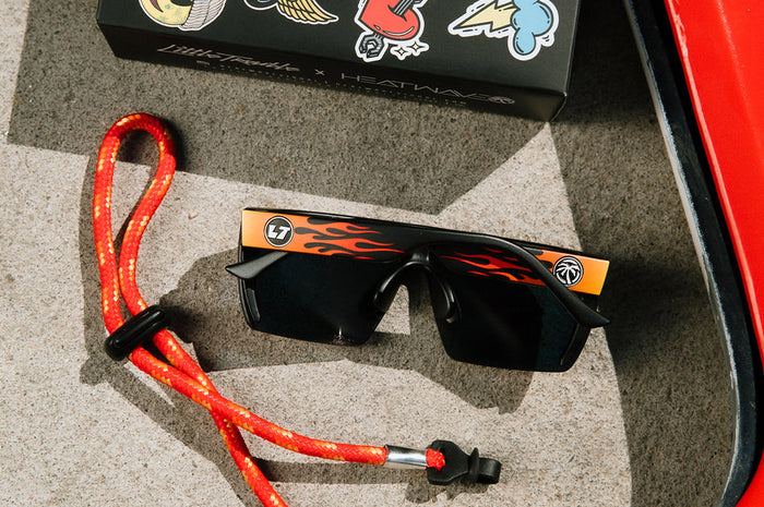 Kids Lazer Little Trouble flames sunglasses by Heat Wave Visual, additional product view