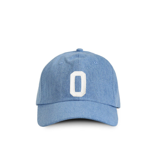 Made in Canada 100% Cotton Kids Letter O Baseball Hat Light Blue Denim - Province of Canada
