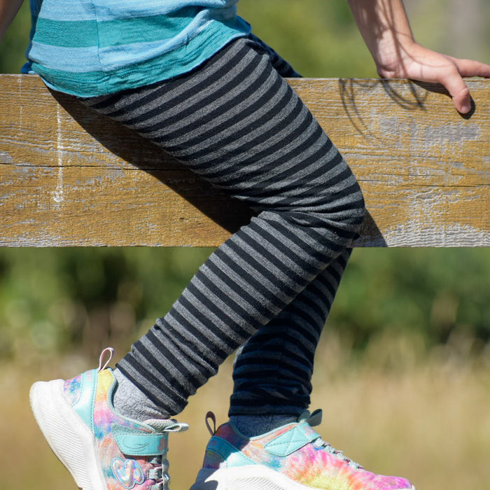 Kids Merino Wool Blend Leggings - Hemmed | Mid Weight