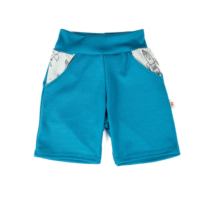 Kids Merino Wool Pocket Shorts