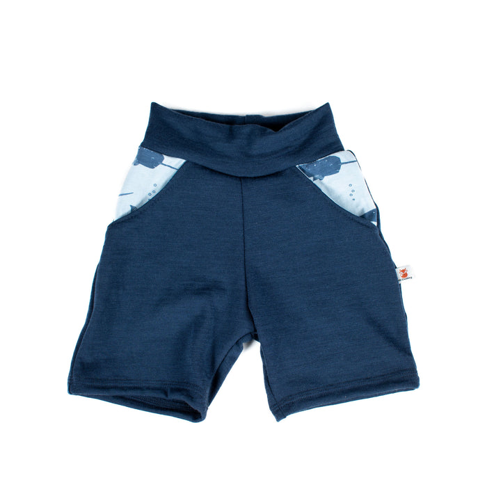 Navy Blue with Narwhals / 9-18m