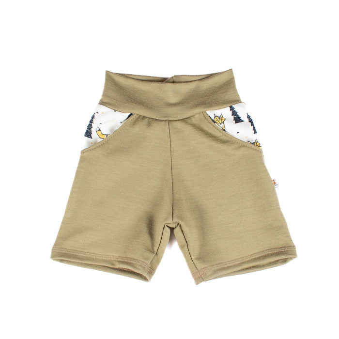 Kids Merino Wool Pocket Shorts