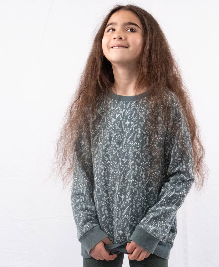 Kids Organic Cotton Crew Neck Sweatshirts