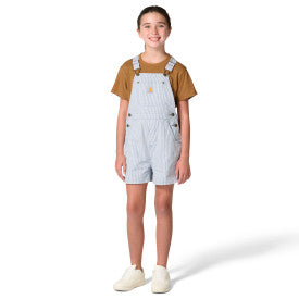 Carhartt kids twill stripe shortall in blue horizon