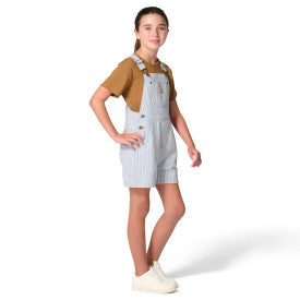 Carhartt kids twill stripe shortall in blue horizon, additional product view