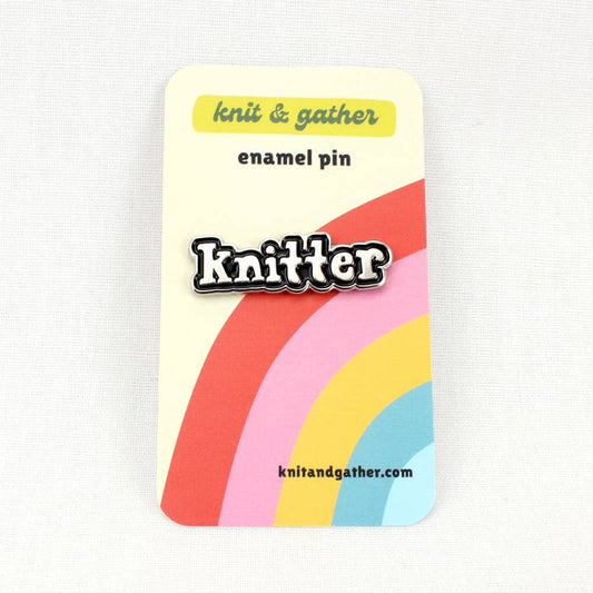 Knitter Enamel Pin