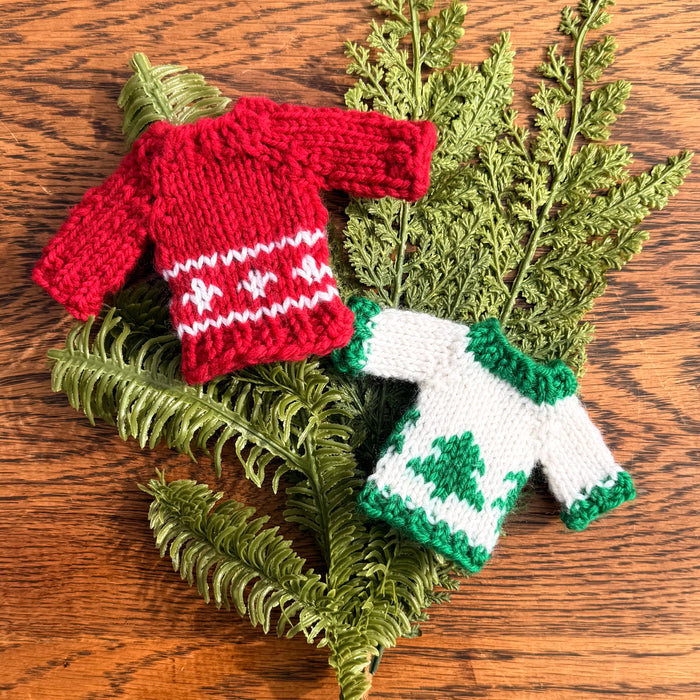 Knitting: Mini Holiday Makes - Tiny Sweaters (and hats, mitts, stockings, & scarves)