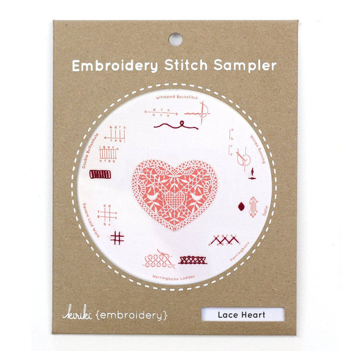 Lace Heart - Embroidery Stitch Sampler