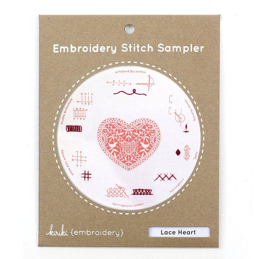 Lace Heart - Embroidery Stitch Sampler