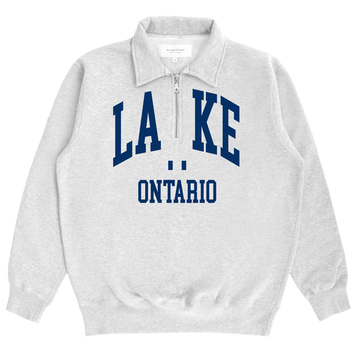 Made in Canada Lake Ontario Half Zip Fleece Sweatshirt Sweater Cloud - Unisex