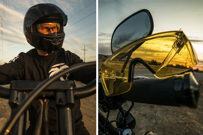 Heat Wave Lazer Face Z87 hi-vis yellow safety glasses, alternate view of the frame
