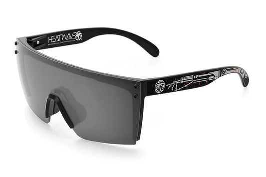 Heat Wave Visual Lazer Face ANSI Z87 safety sunglasses with polarized Tech Noir lens