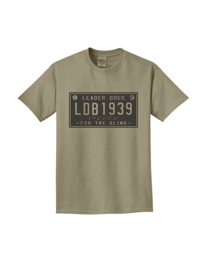 LDB License Plate Tee - Short Sleeve, Walnut Khaki