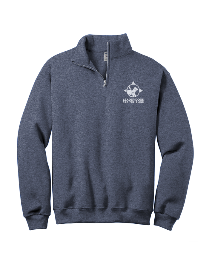 LDB Logo Sweatshirt - 1/4 Zip, Heather Navy