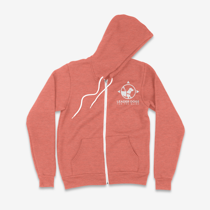 LDB Logo Sweatshirt - Zip Up Hoodie, Heather Mauve