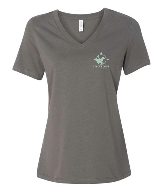 LDB Logo Tee - Women's V-Neck, Asphalt Grey