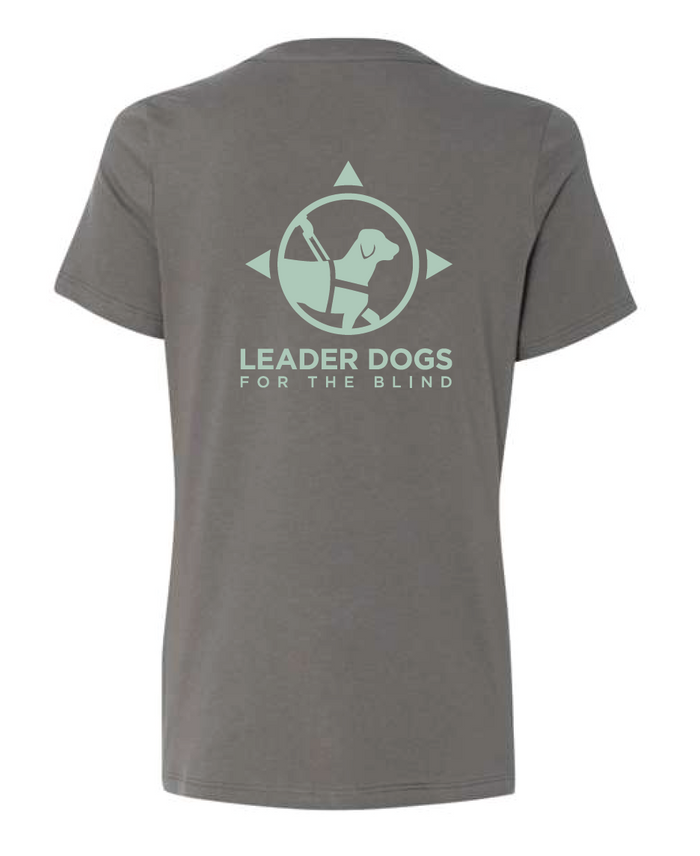 LDB Logo Tee - Women's V-Neck, Asphalt Grey