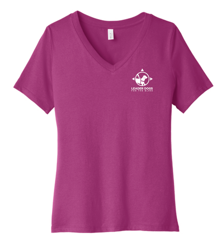 LDB Logo Tee - Women's V-Neck, Berry