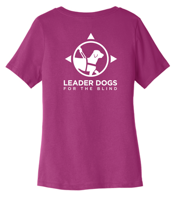 LDB Logo Tee - Women's V-Neck, Berry