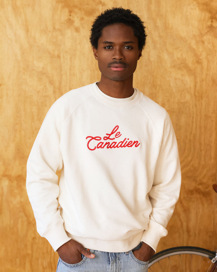 Made in Canada 100% Cotton Le Canadien Sweatshirt Natural - Mens - Province of Canada