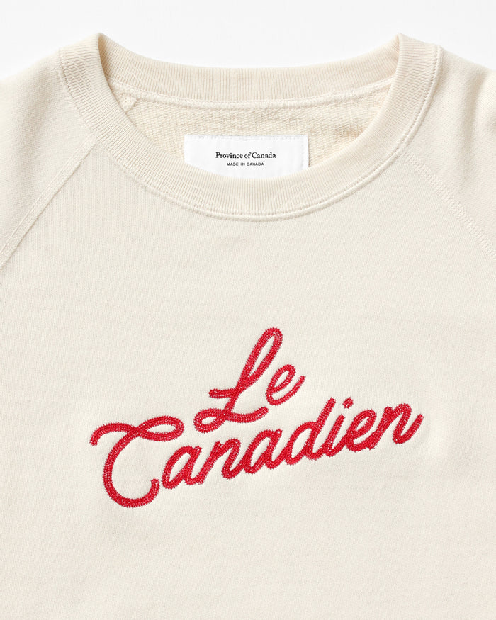 Made in Canada 100% Cotton Le Canadien Sweatshirt Natural - Mens - Province of Canada