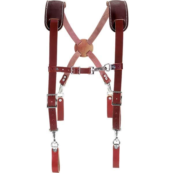 Occidental Leather work suspenders in tan leather