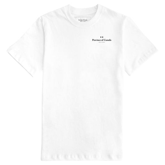 Made in Canada Left Chest Province of Canada Logo Tee White - Unisex