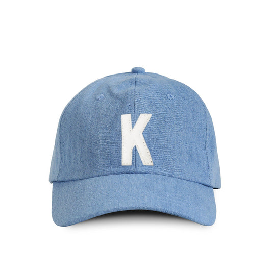 Made in Canada 100% Cotton Letter K Baseball Hat Light Blue Denim - Province of Canada