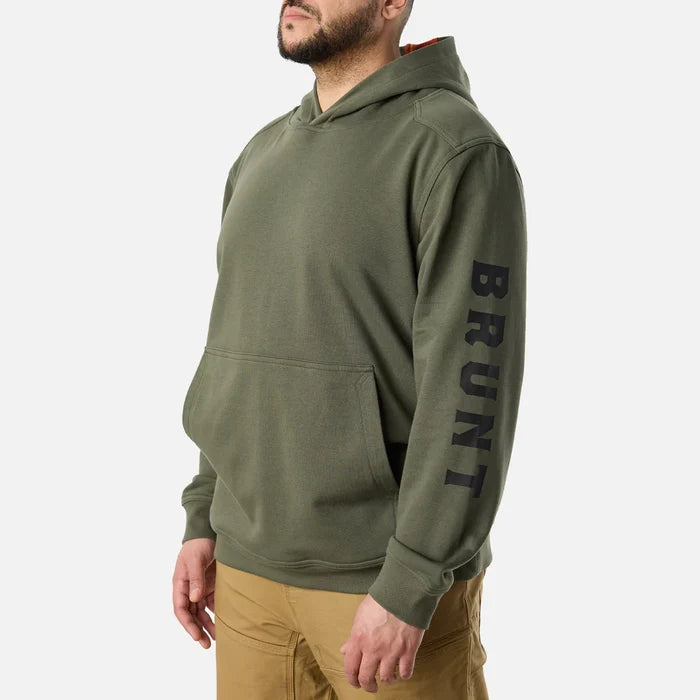 BRUNT Levin all season hoodie in moss, alternate product view