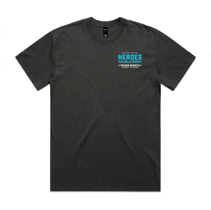 Trade Money Licensed to Chill heavyweight t-shirt in faded black, additional product view