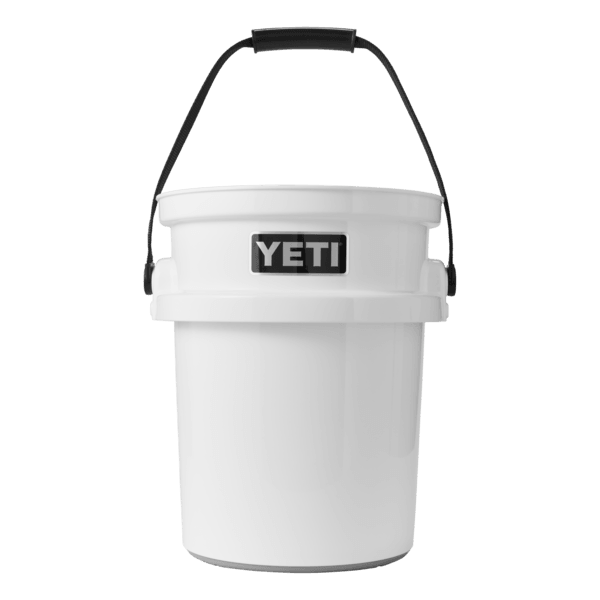 YETI Loadout bucket in white, five gallon impact resistant utility bucket