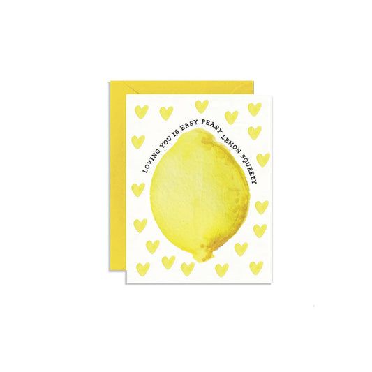 Loving You is Easy Peasy Lemon Squeezy Greeting Card