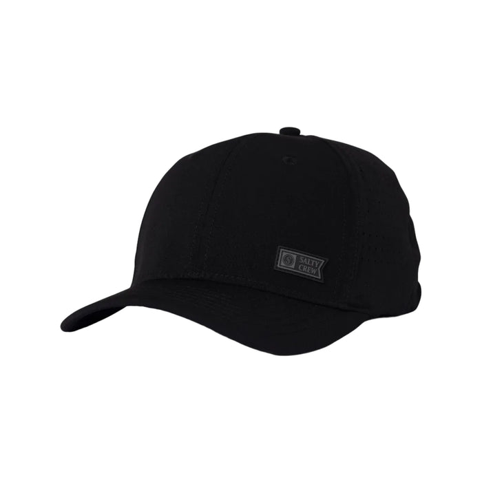 Salty Crew Lowdown snapback hat in black