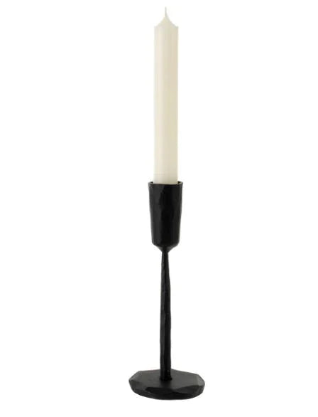 LUNA FORGED CANDLESTICK-BLACK