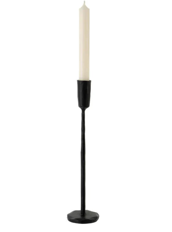 LUNA FORGED CANDLESTICK-BLACK