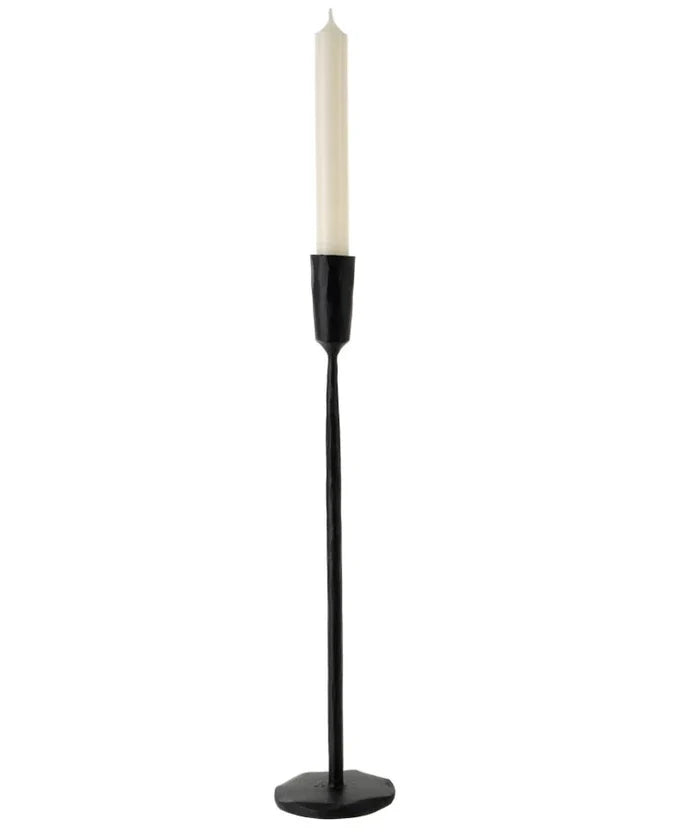 LUNA FORGED CANDLESTICK-BLACK