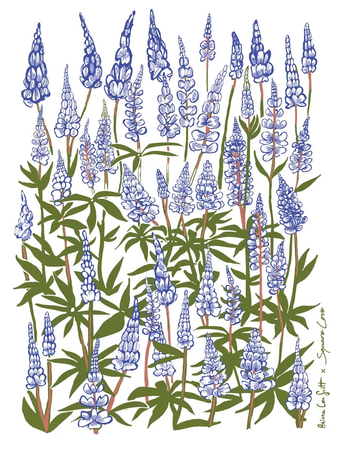 LUPINE LINEN BLEND TEA TOWEL