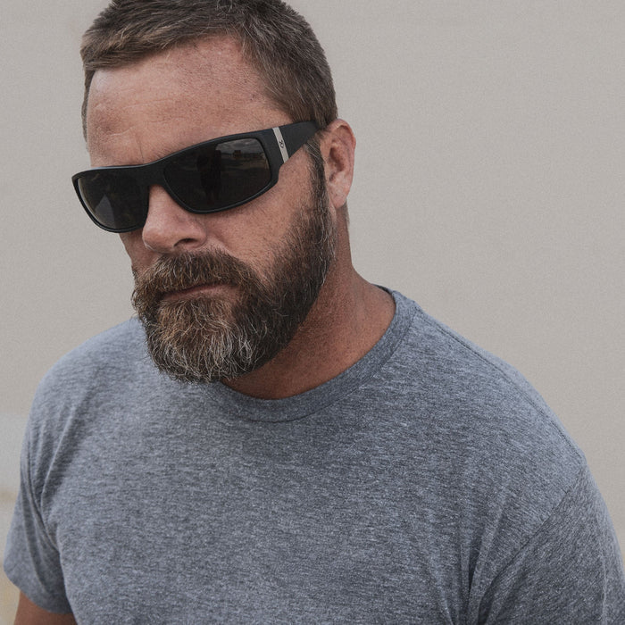 Madson Magnate sunglasses shown worn by a model