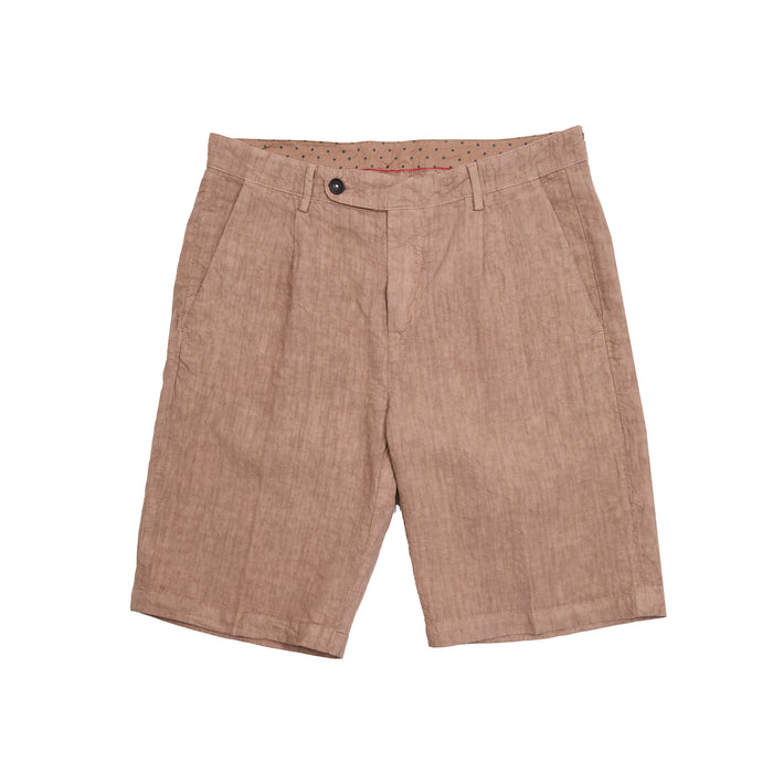 Massimo Alba Alaccia Linen Shorts in Clay