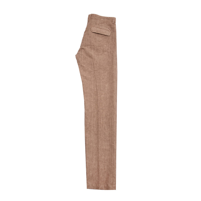 Massimo Alba Ionio2 Linen Trousers in Clay