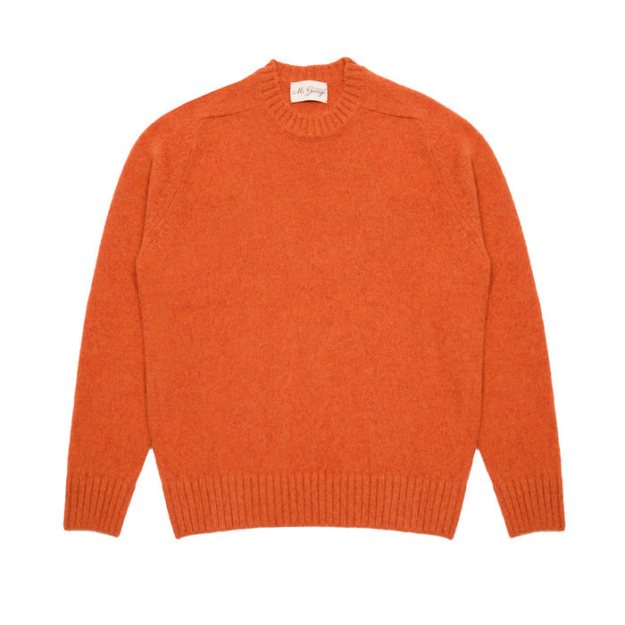 McGeorge of Scotland Supersoft Shetland Shaggy Jumper in Orange Mouline