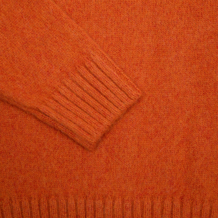 McGeorge of Scotland Supersoft Shetland Shaggy Jumper in Orange Mouline