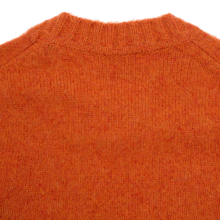 McGeorge of Scotland Supersoft Shetland Shaggy Jumper in Orange Mouline