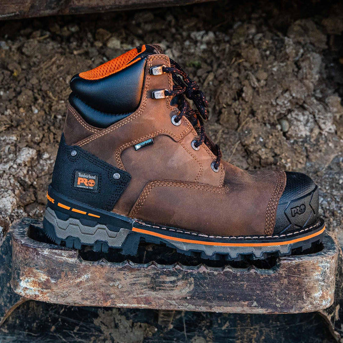 Timberland PRO Boondock waterproof composite toe boot in brown, additional product photo