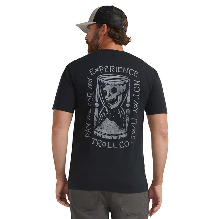 Troll Co. men's Pay Time t-shirt in black, big and tall sizing